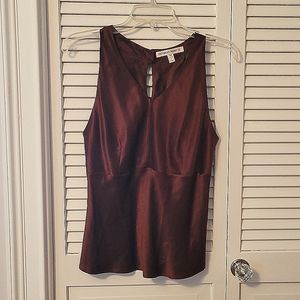 Victoria's Secret 100% Silk Racerback Brown Sz Small